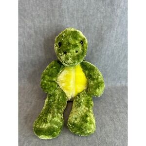 VTG The Bear Factory 2001 Green Turtle With Spotted Shell Plush 16" Stuffed Toy